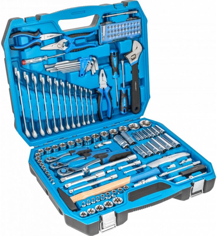 Högert-Set HT1R439 Werkzeugbox 131-teilig Werkzeugsortiment Werkzeugkoffer