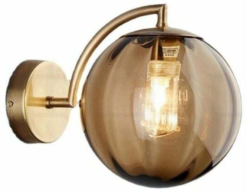 Thumbnail - Neu Nordic Moderne Wand Lampe Ø15CM Bernstein Glas Ball Wand Lampe Wandleuchte Leuchte Metall Halterung Wand Lampe (Bern...