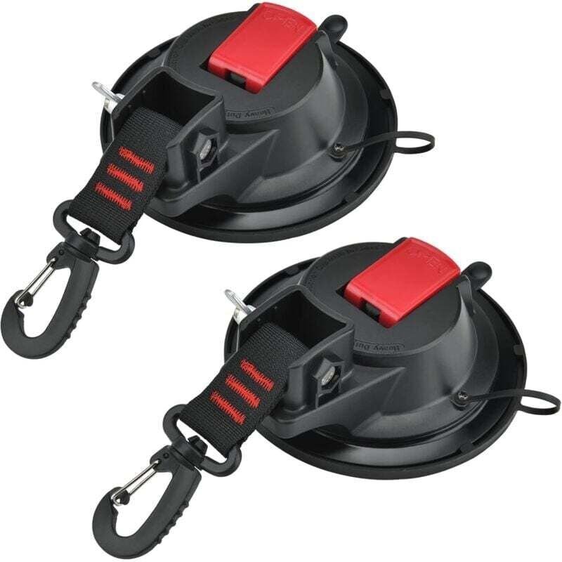 Saugnapf-Anker mit Zurrhaken-Befestigung, Camping-Zurrhaken, Markisen-Saugnapf-Befestigungshaken für Auto-Seitenzelte, C...