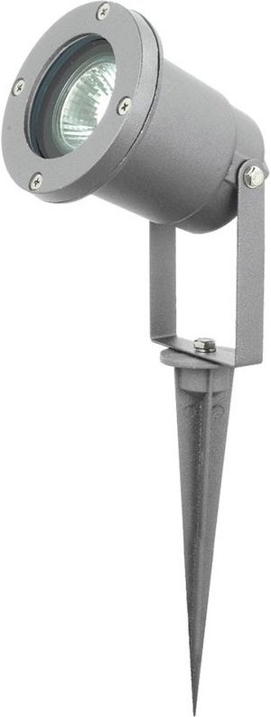 Etc-shop - Erdspieß Geh Weg Außen Steck Stand Lampe Balkon silber verstellbar Stecker