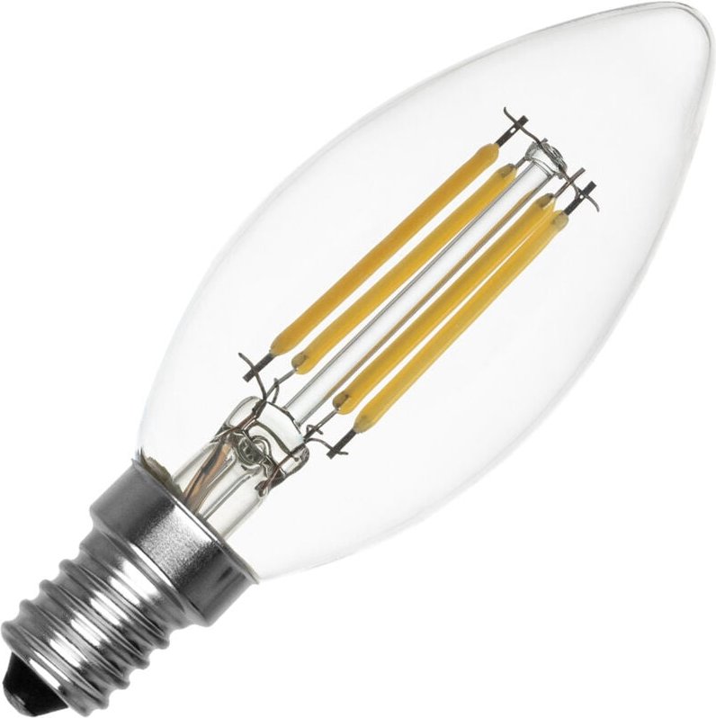 Thumbnail - LED-Glühbirne Filament E14 4W 470 lm Dimmbar C35 Vela No Flicker 4000K Neutralweiß