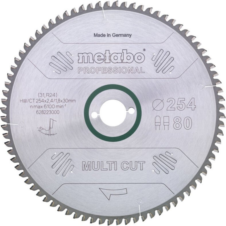 Metabo Sägeblatt multi cut - professional, 305x2,8/2,0x30, Z96 fz/tz, 5°neg. (628091000)