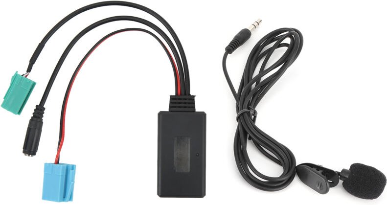Eosnow - 6-poliger Bluetooth-Audiokabel-Autoradio-AUX-IN-Adapter mit Mikrofon, passend für Clio/Espace/Megane