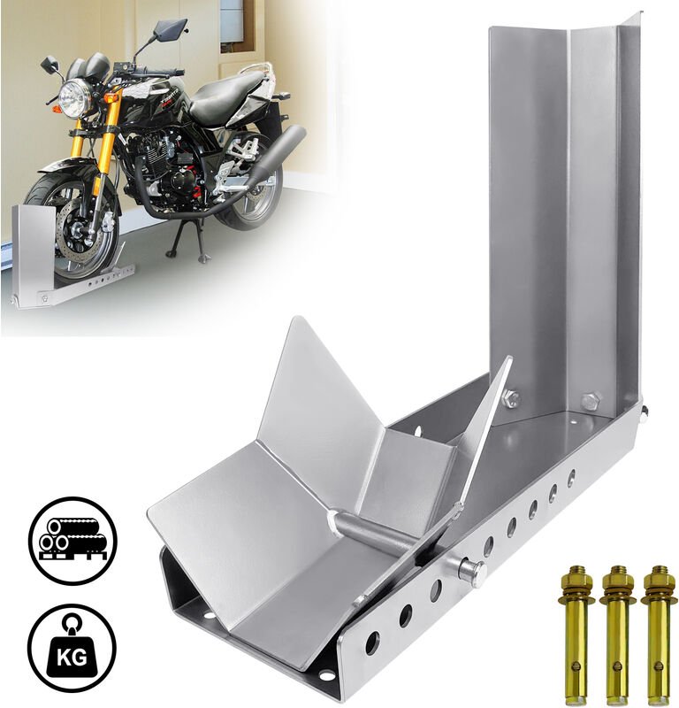 UISEBRT 2X Verladehilfe Motorrad Motorradständer Motorradwippe Vorderradklemme 60 x 16cm