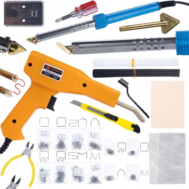 Rosfix Set Blue Lark BL80W – Kunststoff-Schweißgerät 80 W + Heftgerät 50 W mit 800 Klammern Für Reparatur von Stoßstange...