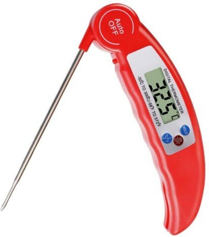 Professionelles Küchenthermometer mit Sofortmessung in 3 Sekunden, ±0,1 °C Genauigkeit, hintergrundbeleuchtetem LCD-Disp...