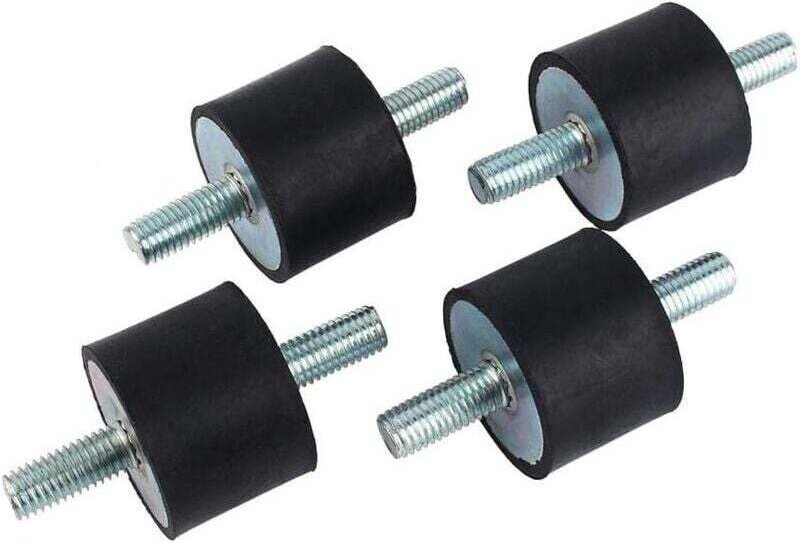 4pcs M10 40 x 30 Isolateur de Caoutchouc Anti-vibration Supports Anti-vibration à Double Filetage avec Vis