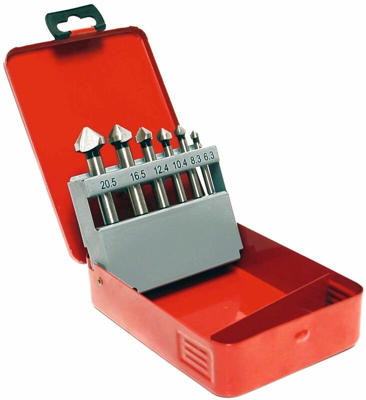 Dema - hss Senker Satz 6,3 bis 20,5 mm 6-teilig Kegelsenker Entgrater Metall