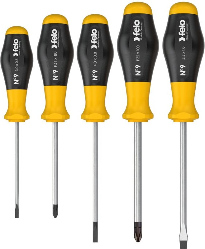 Schraubendreher-Set Serie Nr. 9 5-tlg. SL/PZ Felo 90095148