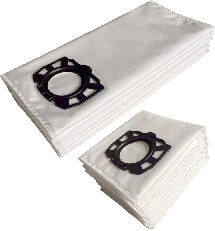 10 Einweg-Fleecefilterbeutel für Kärcher MV4, MV5, MV6, WD4, WD5, WD6, Kärcher WD4000 bis WD5999, Ersatzteilnummer 2.863...