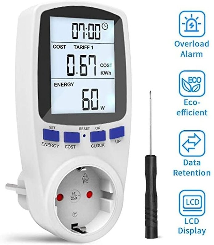 Thumbnail - Ersandy - Spannungsprüfer und -detektor, großes LCD-Display, 3680 w Überlastschutz, Smart Meter mit 7 Modi, mit einem Sc...