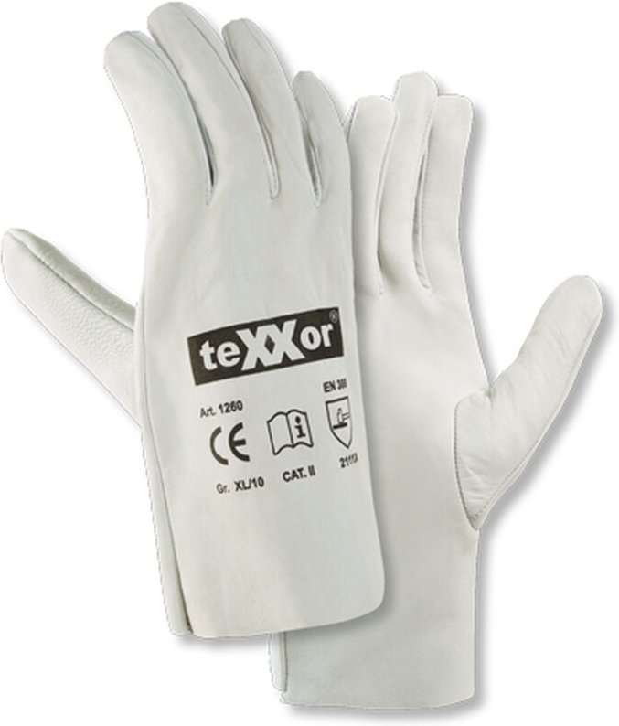 TeXXor® Ziegen-/Schafsvollleder-Handschuhe, Kat. 2, ungefüttert 12609 Gr.09