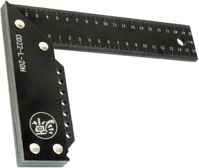 Framing Square, Multifunctional Right Angle Ruler, Carpenter Tools, L-Squares, Metal Ruler, Straight Edge Tool, Square T...