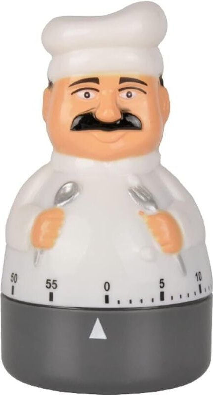 Küchentimer - Countdown - Mechanischer Timer - 60 Minuten - Countdown - Wecker in Kochform - Geeignet für Kinder und ält...