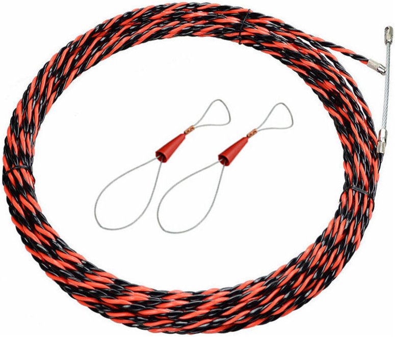 Drahtzieher für Elektriker, 50 m – Durchmesser 5 mm – Dreifach verdrilltes Polyester – Geringe Reibung für effizientes E...