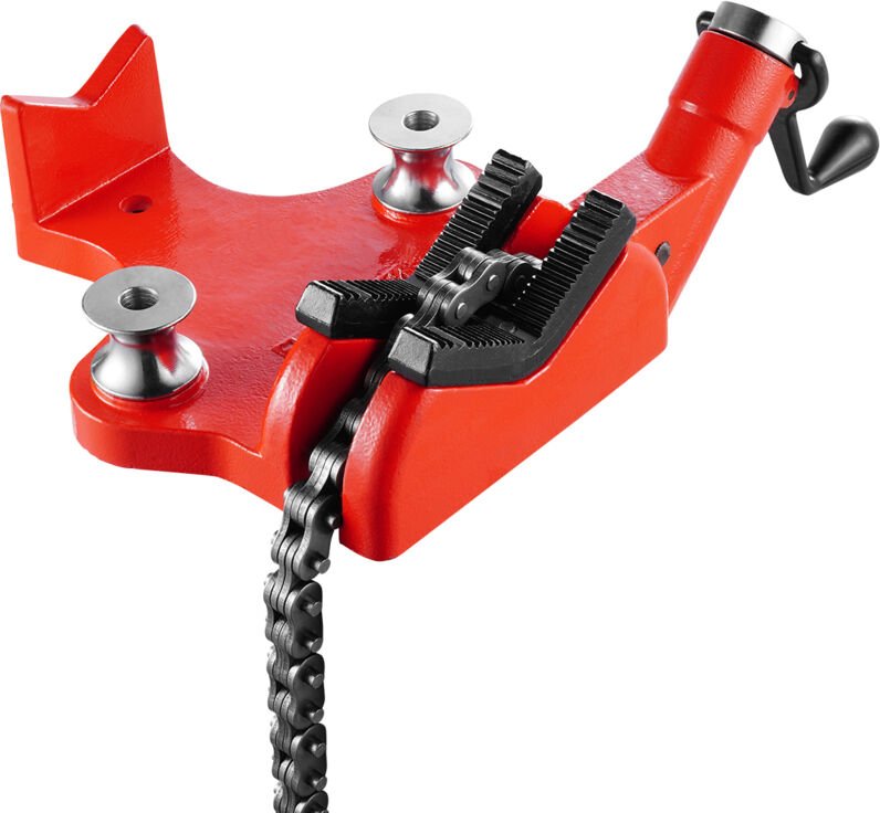 VEVOR Kettenrohrschraubstock, Rohrkapazität 12,7-203,2 mm, robuste 880 mm lange Kette & Gusseisenbasis, Rohrklemmung in ...