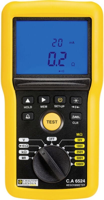 C.a 6524 Isolationsmessgerät 50 v, 100 v, 250 v, 500 v, 1000 v 200 gω - Chauvin Arnoux