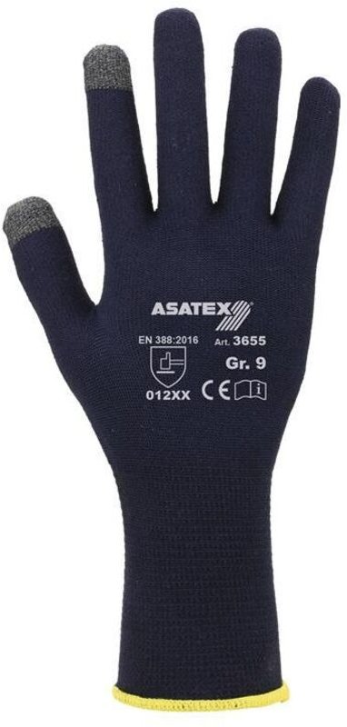 3655/7 Feinstrickhandschuhe für Smartphones und Touchscreens Größe 7 dunk - Asatex