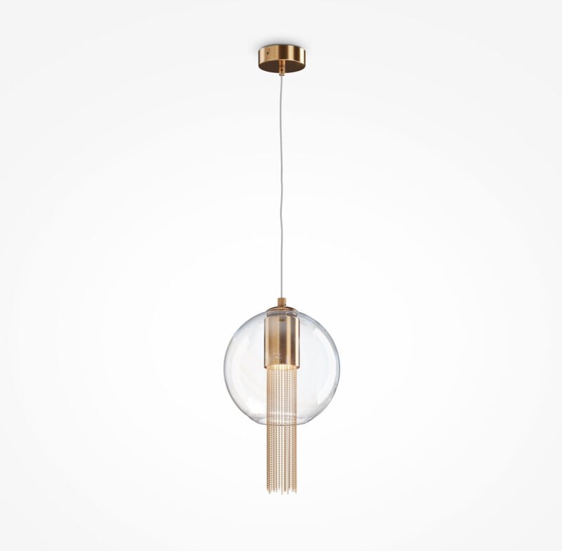 Maytoni - Flusso i Moderne schlanke Pendel-Deckenleuchte Bronze GU10