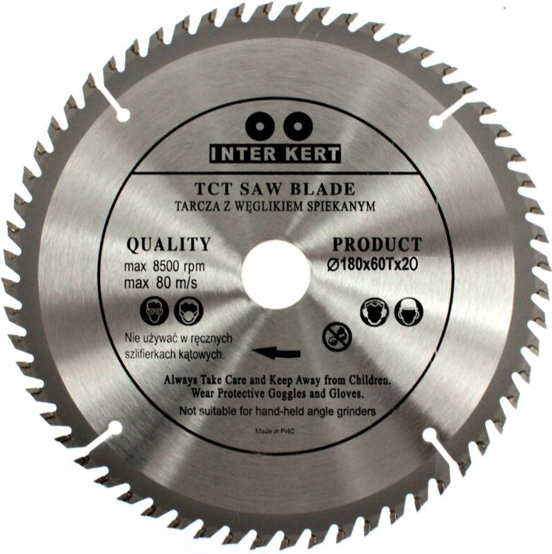 WIDIA-SÄGEBLATT FÜR HOLZ groß 180 mm x 60T x 20