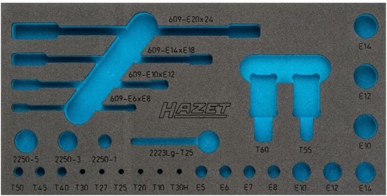 2K-Weichschaum-Einlage 163-345L - Hazet