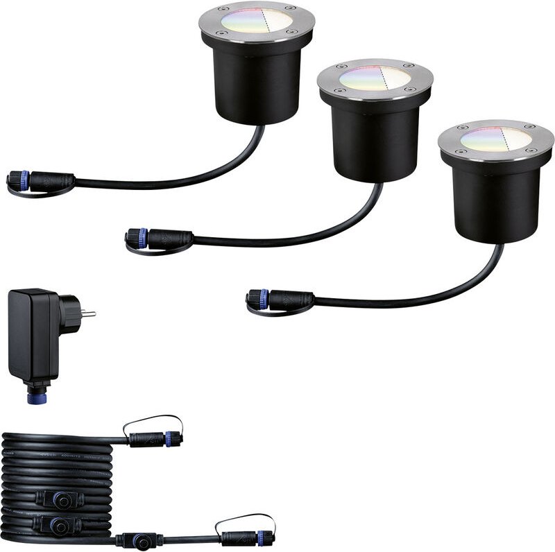 Paulmann Boden Einbauleuchten Starterset RGBW 94275 Beleuchtungssystem Plug & Shine ZigBee LED 3.