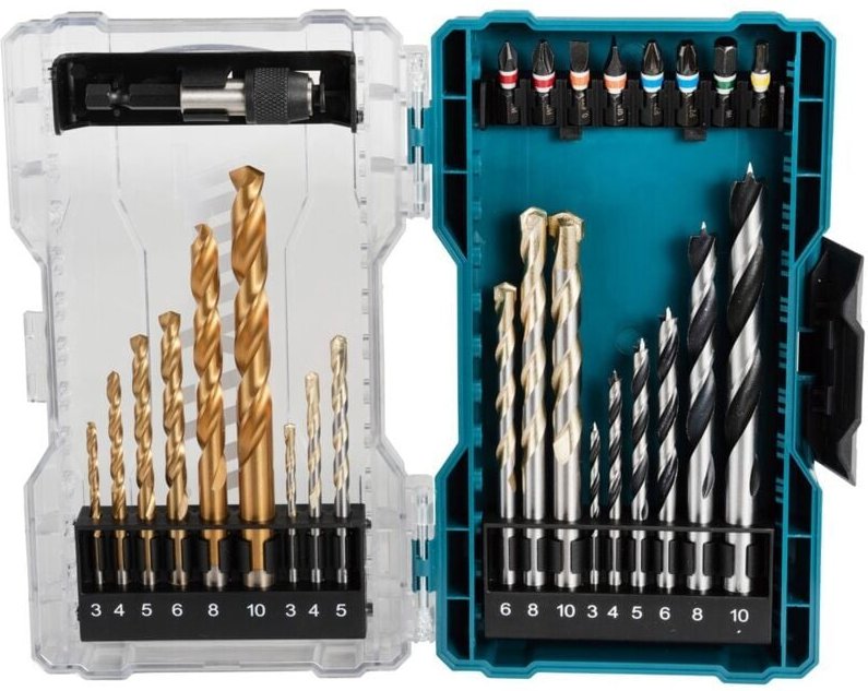 Set mit 27 Bohrern und Bits Makita E-07032