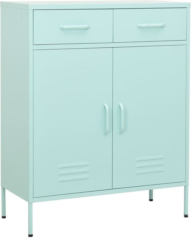 Lagerschrank Minzgrün 80x35x101,5 cm Stahl - Vidaxl