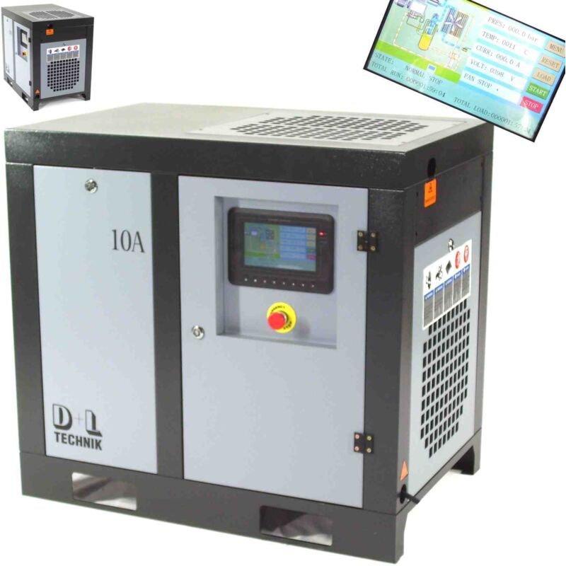 Schraubenkompressor 7,5kW Druckluft Kompressor 950L 10bar Schraubenverdichter 05135