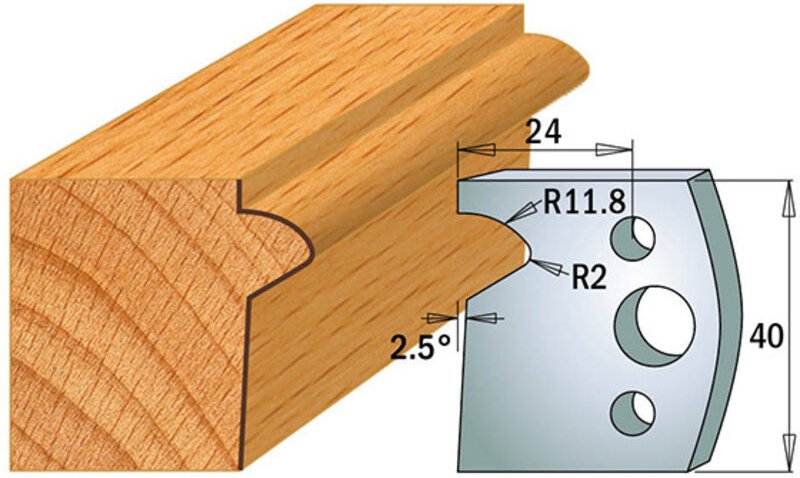691.135 Paar Abweiser 40x4mm