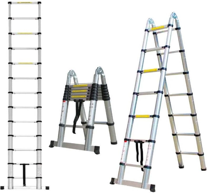 Ausziehbare aluminium teleskopleiter 44 m leicht