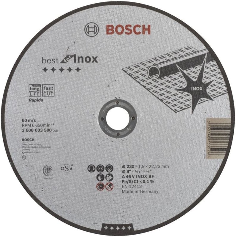 Bosch - Trennscheibe gerade Best for Inox Rapido a 46 v inox bf 230 mm 22,23 mm 1,9 mm - 2608603500