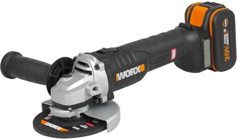 WORX WX812 20-V-Akkuschleifer mit 4-Ah-Akku und Schnellladegerät