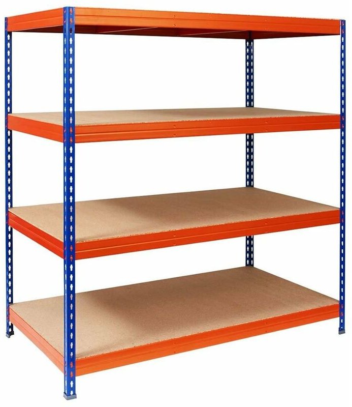 Weitspannregal Blau-orange 200 x 150 x 80 cm