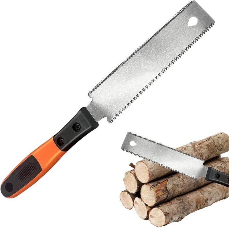 Japanische Säge (31 cm), kleine Holzsäge mit rutschfestem Holzgriff, kleine japanische Handsäge für feine Holzschnitte, ...