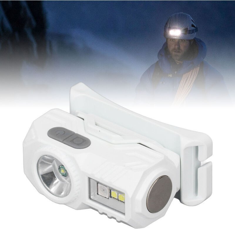 Bewegungsaktivierte Stirnlampe, magnetische LED-Lampe mit mehreren Modi und hoher Helligkeit, mit Kopfband und Clip für ...