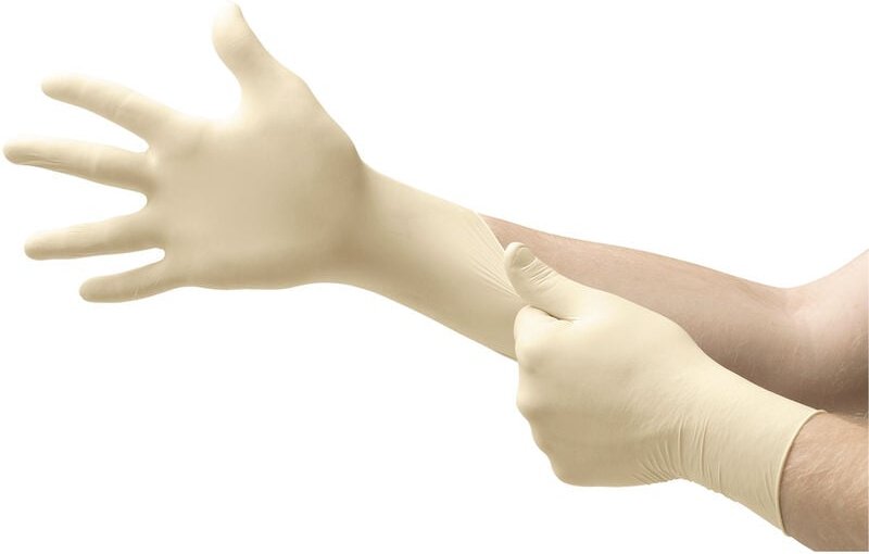 Microflex® 63864080 100 St. Naturlatex Einweghandschuh Größe (Handschuhe): 8 en 421:2010, en - Ansell