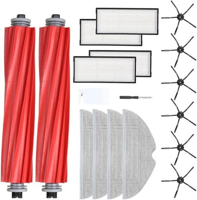 Crediri Ersatzteile Wischtücher für Roborock S7 S7 Plus T7S T7S Plus Roboterstaubsauger Zubehör-Kit Hauptbürste, Filter,...