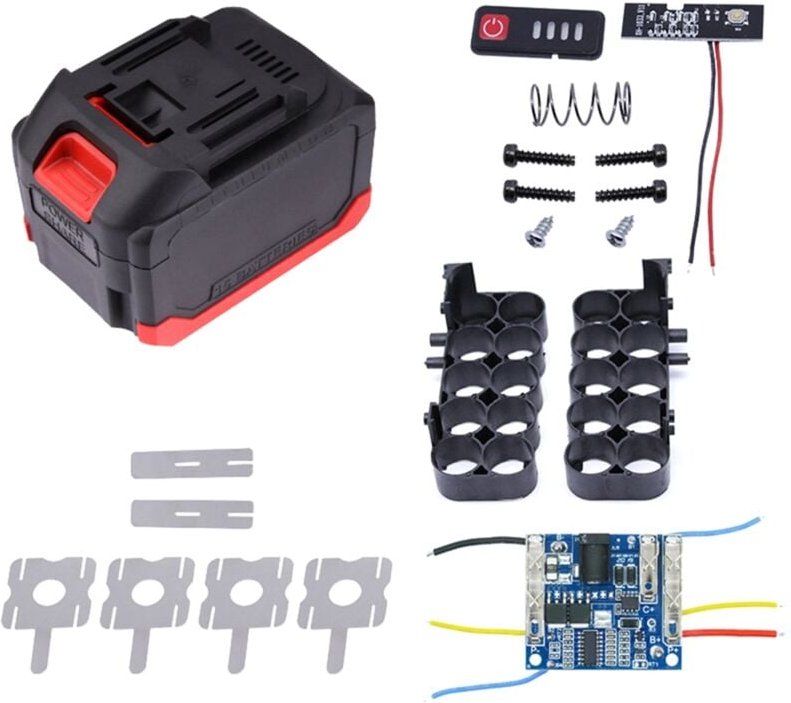 Batteriegehäuse, Aufbewahrungsbox, Shell, PCB-Ladeplatine für Elektrowerkzeuge, 21 v Ladespannung, Ersatzteil, 10 Kerne
