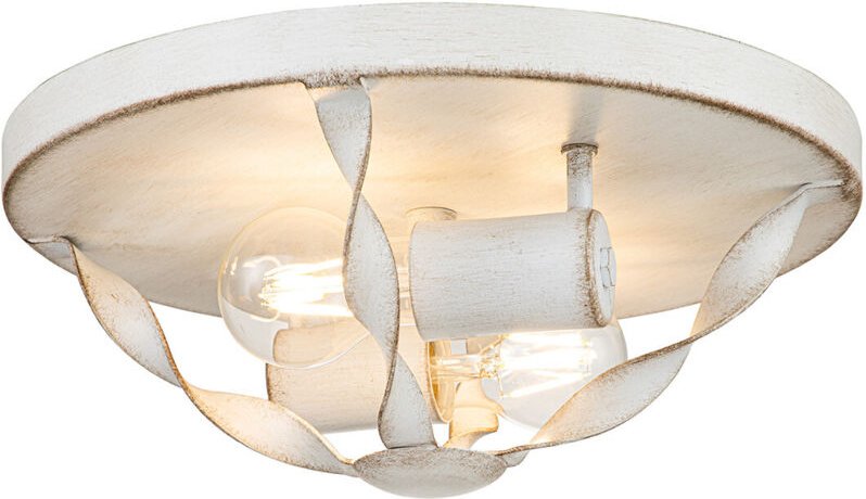 Quoizel - Elstead Bradbury Halbbündige Deckenleuchte Antik Weiß