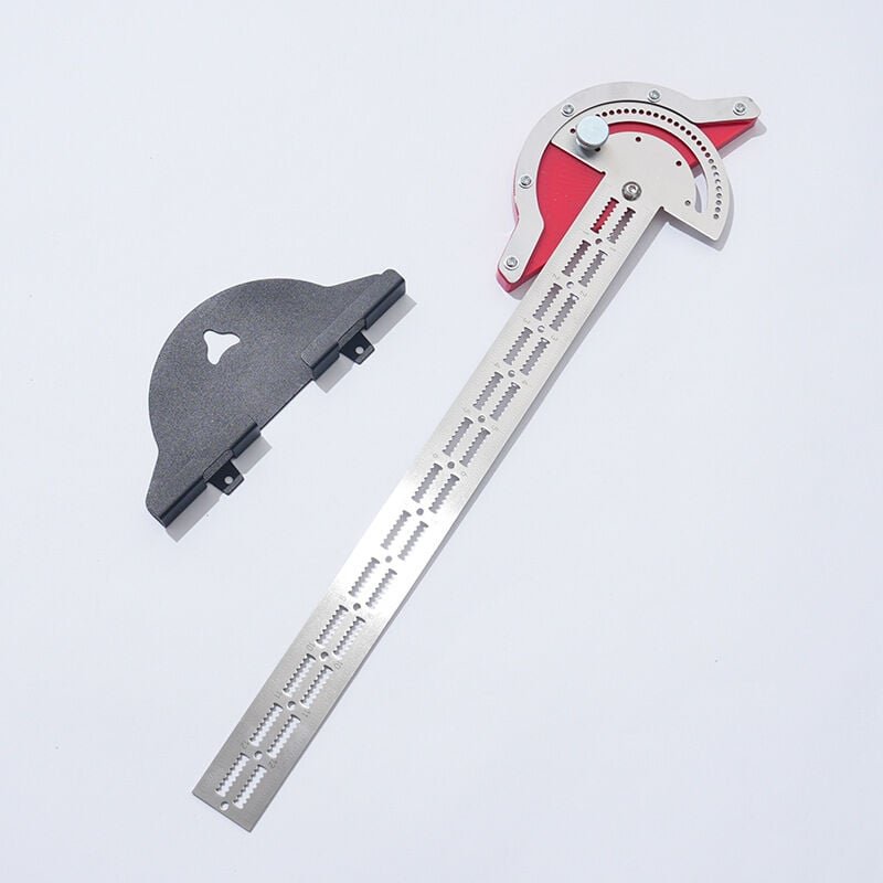 Holzbearbeitungs-Kantenlineal, 0–70 Grad verstellbarer Winkelmesser, multifunktionales Konstruktionslineal, Winkelmessli...