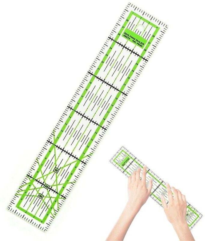 Ahlsen - Stück 30 x 5 cm Acryl-Messlineal, Näh-Patchwork-Lineal mit Gitterlinie, Nählineal aus transparentem Acrylmateri...