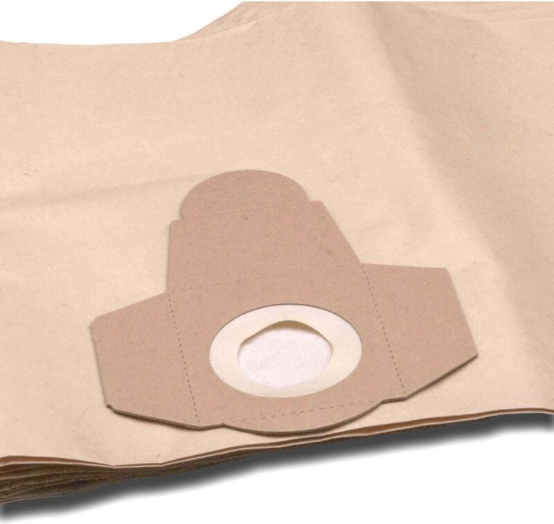 5x Staubsaugerbeutel kompatibel mit Einhell ypl 1400, ypl 1250, VM1220S Staubsauger - Papier, 47,5cm x 30cm braun - Vhbw