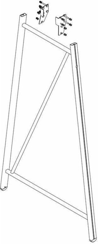 MUNK Stützteil Podesttreppe inkl. Montagesatz 8 Stufen