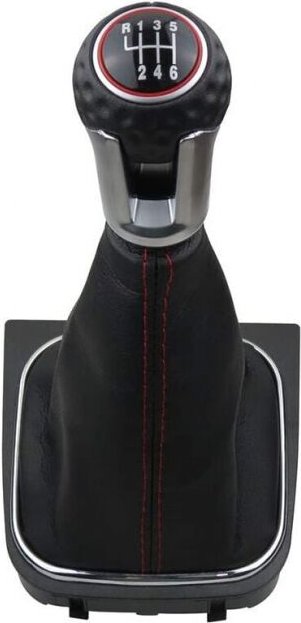 Cyslmuk - 6-Gang-Schaltknauf-Gamaschenabdeckungssatz für Golf 5 6 MK5 MK6 gtd R32 R20 2004–2013