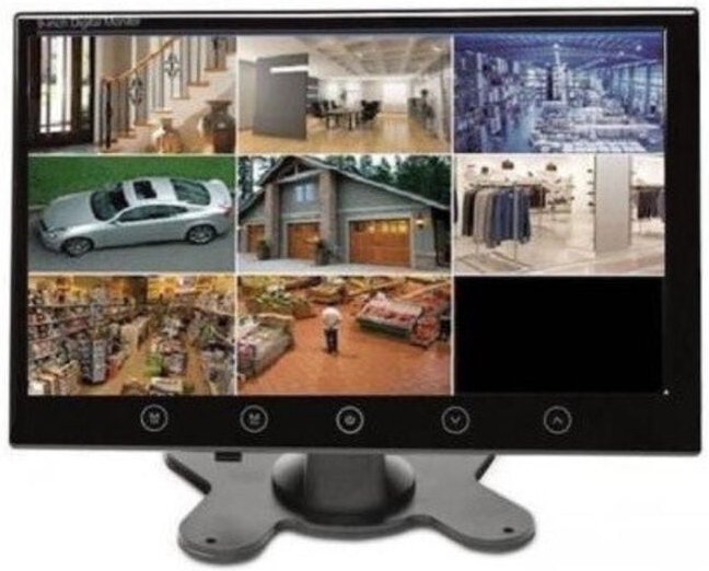 Trade Shop Traesio - Trade Shop - 10,1-Zoll-LCD-Automonitor, Touch-Tasten, Fernbedienung, 2 AV-Eingänge -