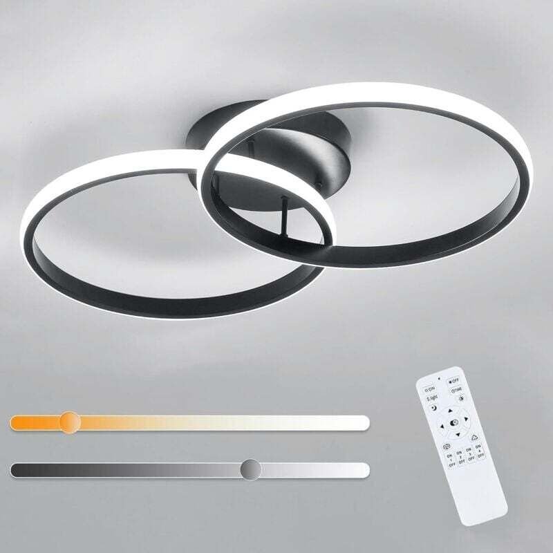 Comely - Dimmbare LED-Deckenleuchte, 38W 4275LM Moderne LED-Deckenleuchte Wohnzimmer mit Fernbedienung 3000K-6500K, Acry...