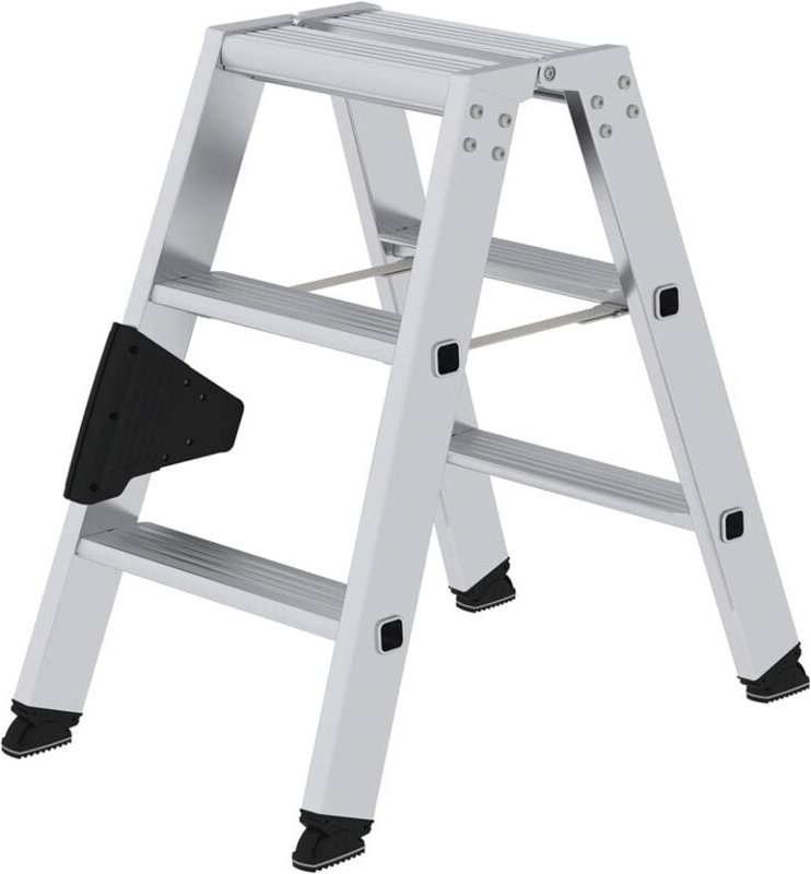 MUNK Aluminium-Stufen-Stehleiter Beidseitig 2x3 Stufen 40206