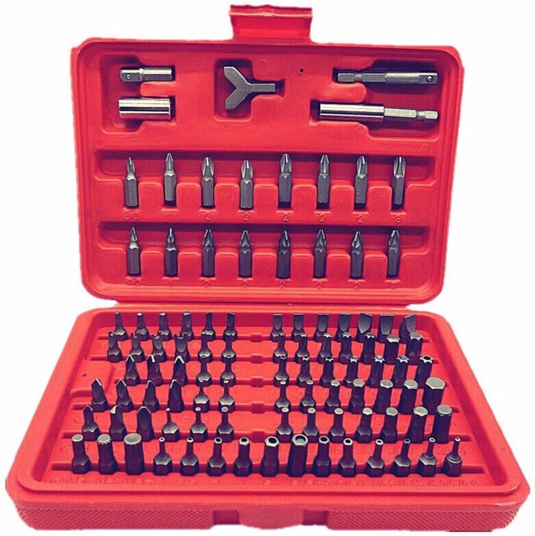 100-teiliges Akku-Schraubendreher-Bit-Set im Koffer -