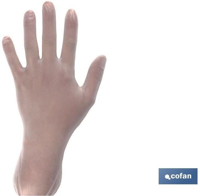 Karton mit 100 Einheiten Vinyl-Handschuhe t - m